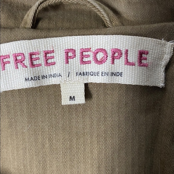 Free People Ruffle Romance Military Jacket Army Green Size M NWT - Picture 11 of 14